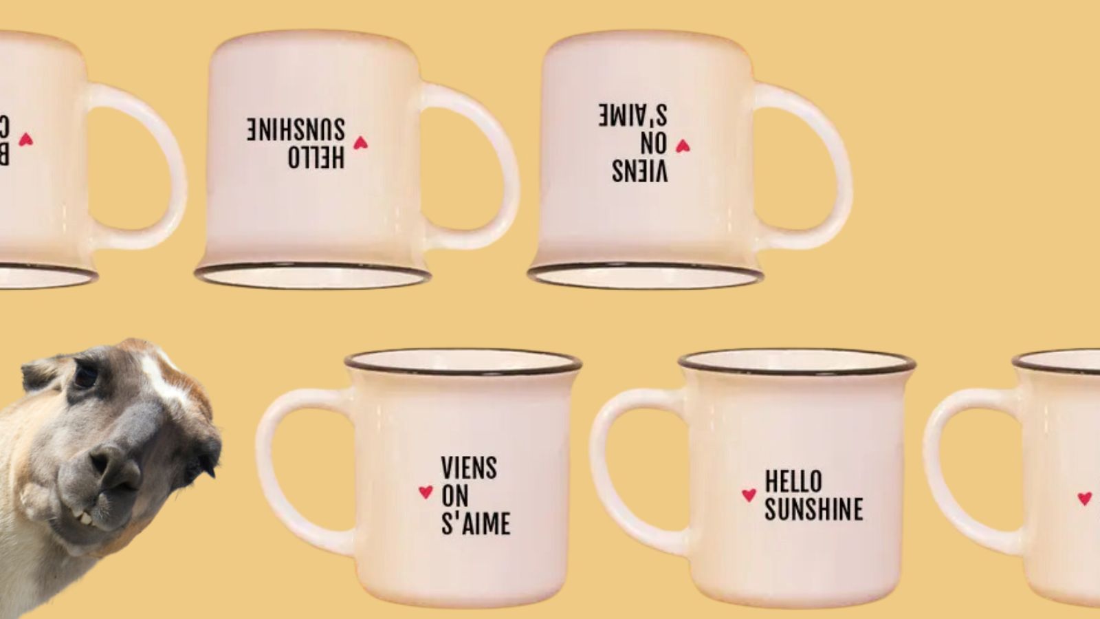 Mugs à message humoristique de la marque Bibiche fait son cirque.